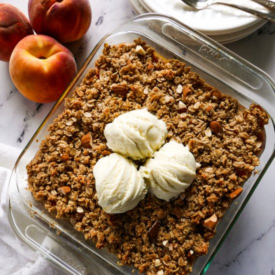 Healthy Peach Crisp - Recipe photo by gastronotherapy