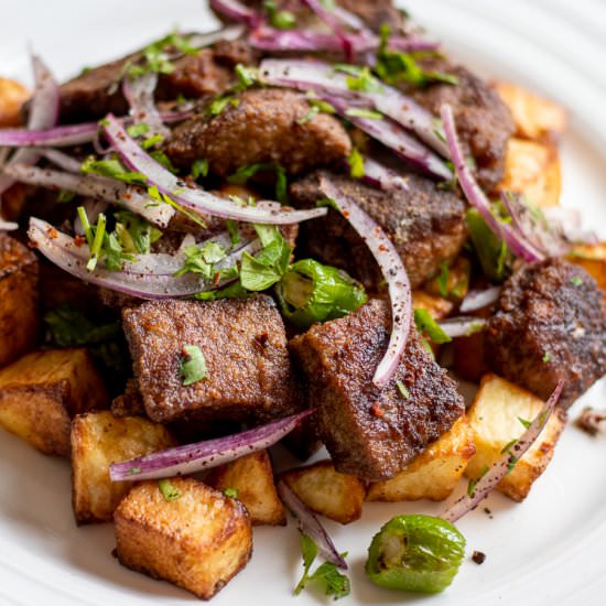 Arnavut Ciğeri -Turkish Fried Liver - Recipe photo by Cooking Gorgeous