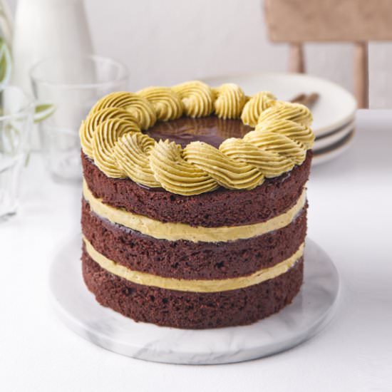 Chocolate Pistachio Cake - Recipe photo by bakingcapture