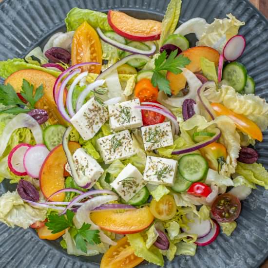 summer greek salad - Recipe photo by a zest for life