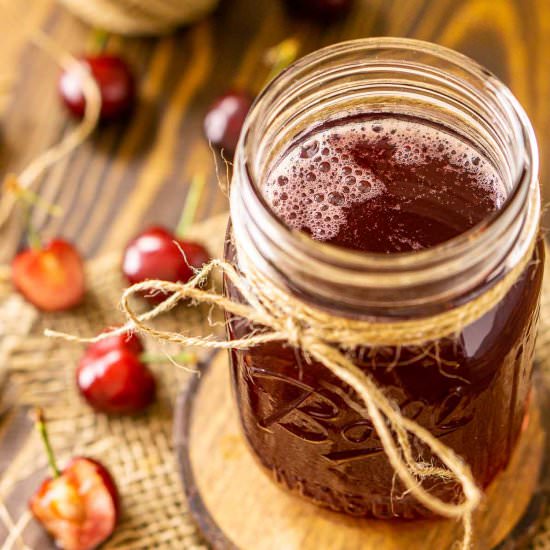 Fresh Cherry Simple Syrup - Recipe photo by Burrata and Bubbles