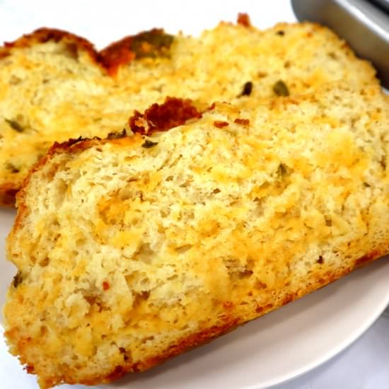 Jalapeno Cheddar Bread (No Knead) - Recipe photo by TheFreckledCook