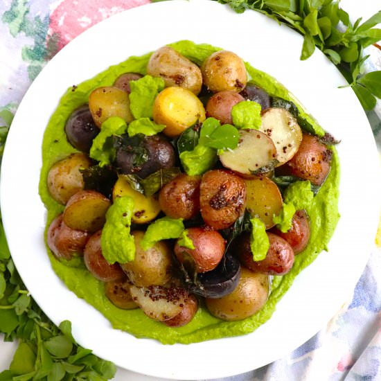 Roasted Potatoes in Fenugreek Sauce - Recipe photo by veryveganval