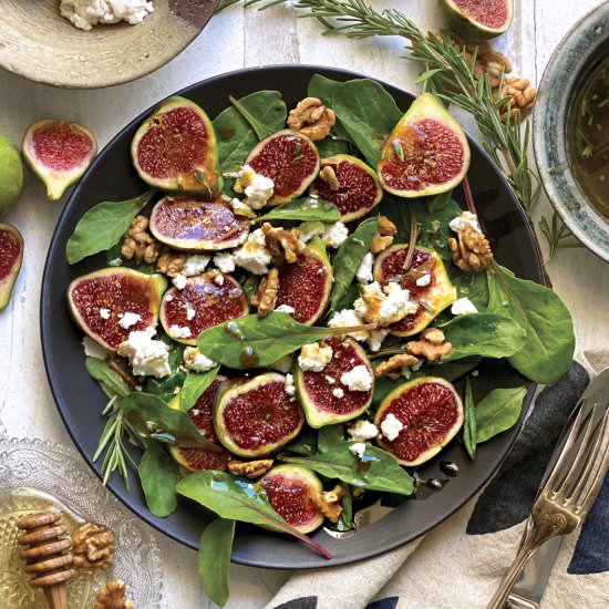 Fig Salad With Rosemary Vinaigrette - Recipe photo by The Greek Foodie