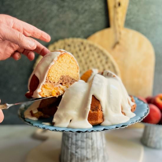 Peach Cobbler Pound Cake - Recipe photo by Theperksofbeingus