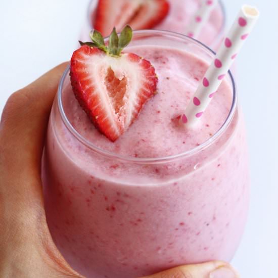 Virgin Strawberry Piña Colada - Recipe photo by strengthandsunshine