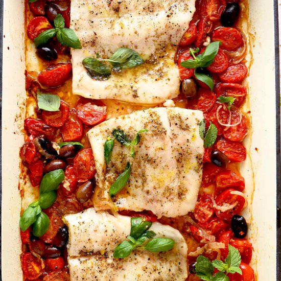 Fish With Cherry Tomatoes - Recipe photo by Chefjar