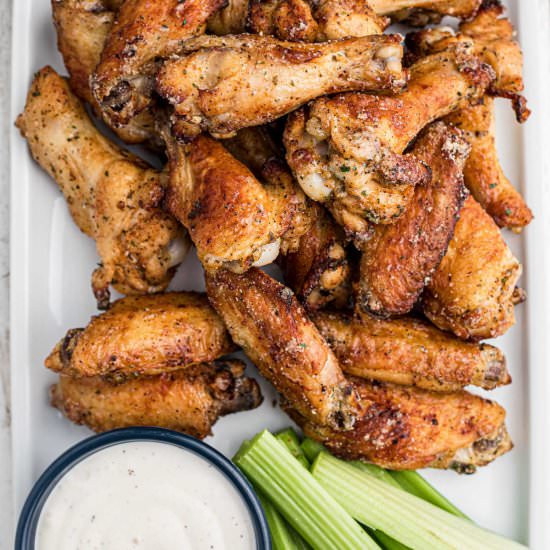 Air Fryer Ranch Chicken Wings - Recipe photo by thecaglediaries