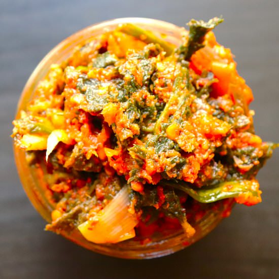 Stinging Nettle Kimchi - Recipe photo by veryveganval