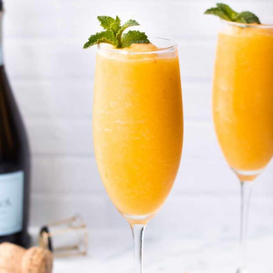 Peach Bellini Recipe - Recipe photo by wholefully