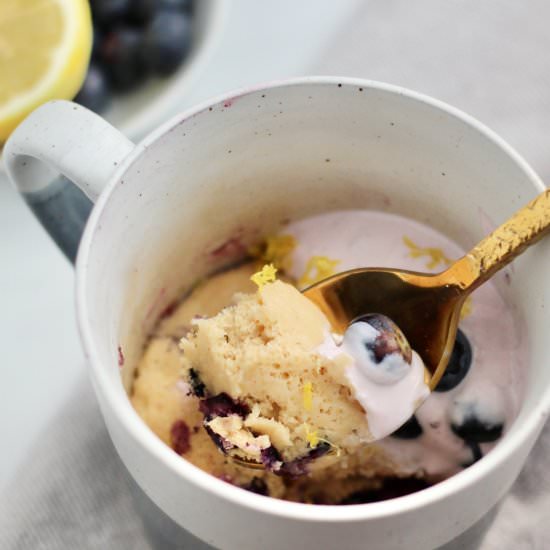 Lemon Blueberry Mug Cake - Recipe photo by cheerfulchoices