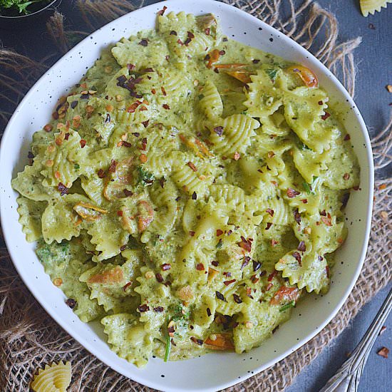 Instant Pot Pesto Pasta - Recipe photo by Sharmila Kingsly