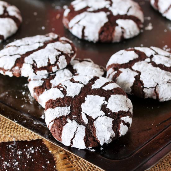 Brownie Mix Crinkle Cookies - Recipe photo by thekitchenismyplayground