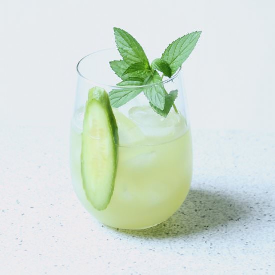 Cucumber Rosewater Vodka Cocktail - Recipe photo by the good eats co