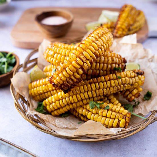 Air Fryer Corn Ribs - Recipe photo by veganpunks