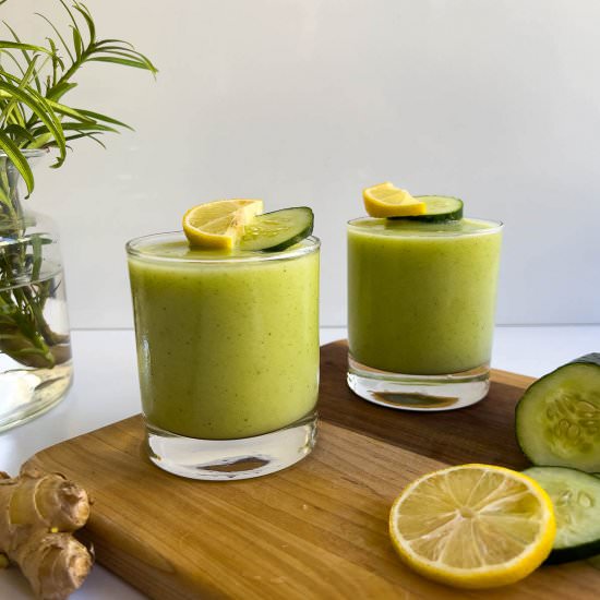 Pineapple and Cucumber Smoothie - Recipe photo by Ourplantbasedworld
