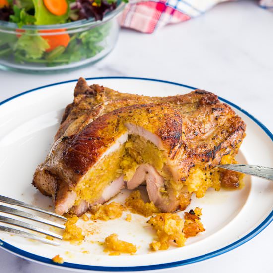 Pork Chops Stuffed w/ Mofongo - Recipe photo by senseandedibility