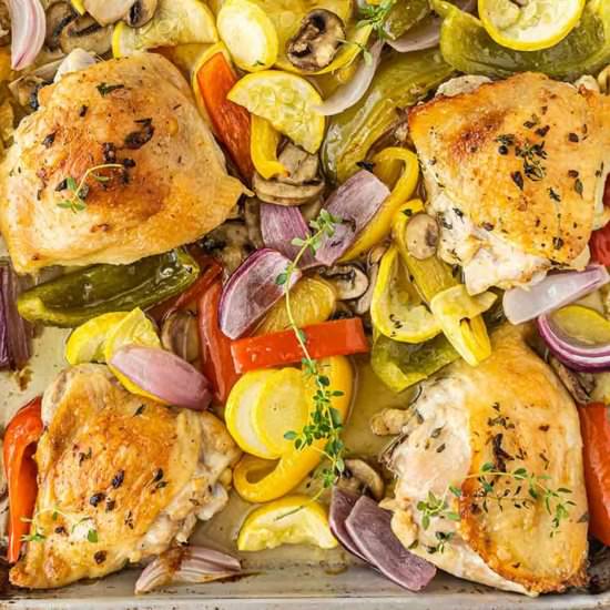 Sheet Pan Chicken Thighs - Recipe photo by ToSimplyInspire