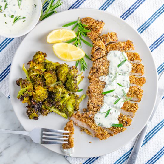Easy Low Carb Pork Schnitzel - Recipe photo by YummyForAdam2