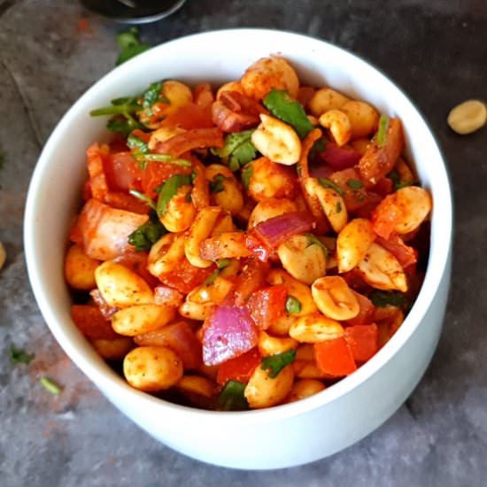Peanut Chaat Recipe - Recipe photo by Pavanis Kitchen