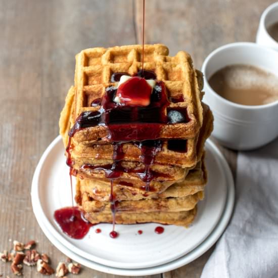 Butternut Squash Waffles - Recipe photo by farmflavor