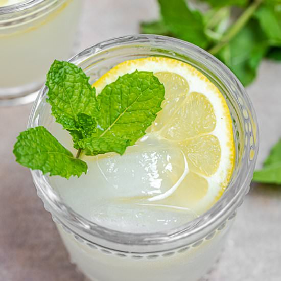 Ouzo Drink with Lemon and Mint - Recipe photo by The Mediterranean Dish