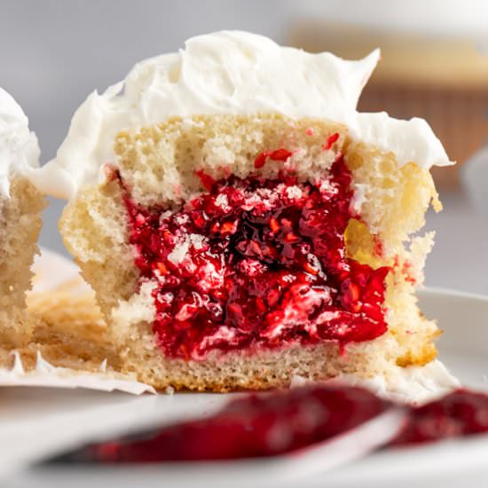 Raspberry Cupcake Filling - Recipe photo by The Littlest Crumb