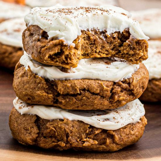 Pumpkin Spice Box Mix Cookies - Recipe photo by thecaglediaries