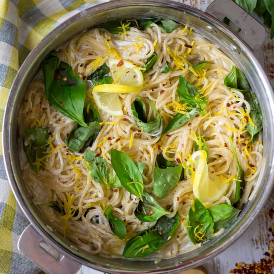 Quick Lemon Ricotta Pasta - Recipe photo by somebodyfeedseb