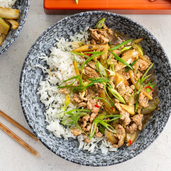 Pork and Fennel Stir-Fry - Recipe photo by Flaevor