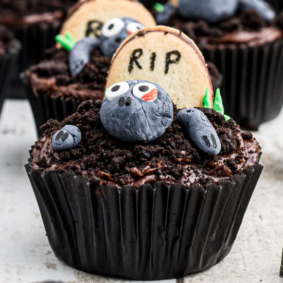 Zombie Cupcakes - Recipe photo by thecaglediaries
