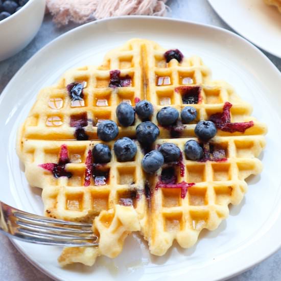 The Best Waffles Without Milk - Recipe photo by blessthismeal