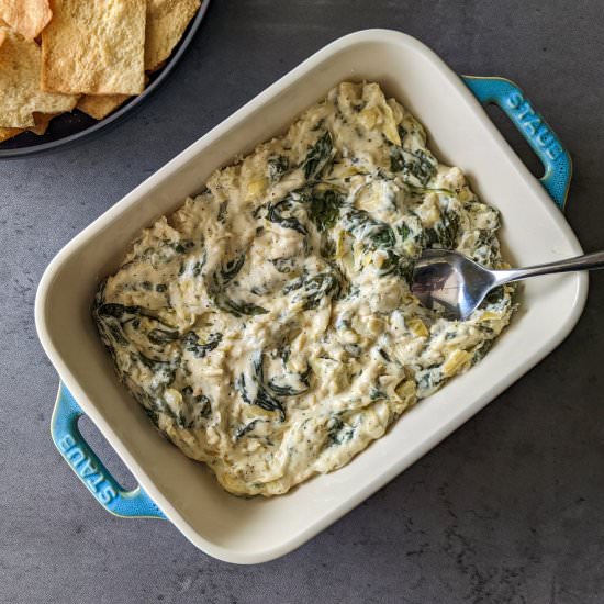 Cheesy Spinach and Artichoke Dip - Recipe photo by thecandidcooks
