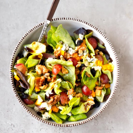 Salad With Grapes And Cheese - Recipe photo by lslfunblog