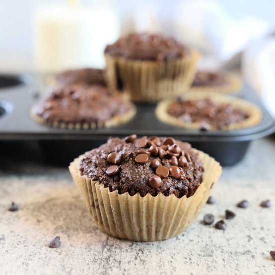 Flourless Chocolate Muffins - Recipe photo by Delightful Mom Food