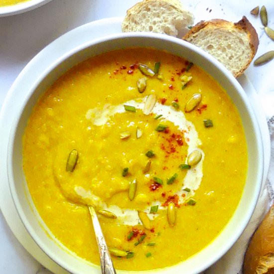 Creamy Butternut Squash Soup - Recipe photo by kidtestedrecipes