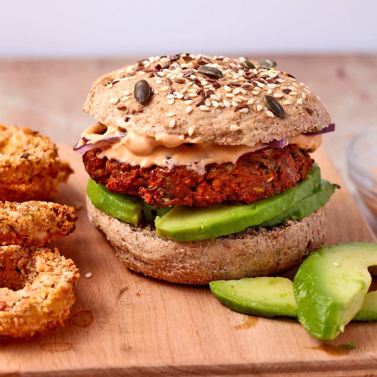 Vegan Baked Tofu Burgers - Recipe photo by veganwithgusto