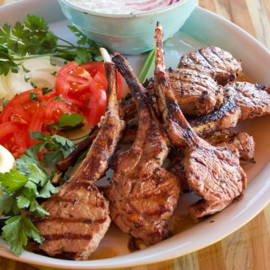 Greek Marinated Lamb Chops - Recipe photo by Flipped-Out Food