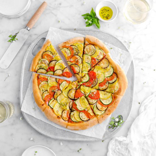 Summer Ratatouille Pizza - Recipe photo by bakerstable