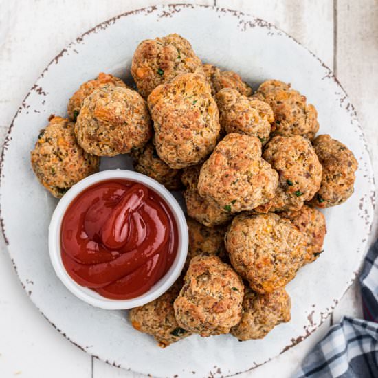 Air Fryer Sausage Balls - Recipe photo by thecaglediaries