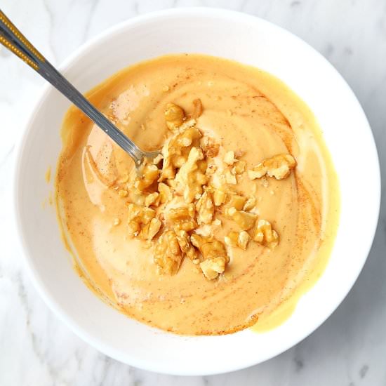 pb & Greek yogurt protein bowl - Recipe photo by LikeHotKeto
