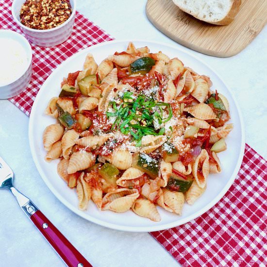 Zucchini Tomato Sauce - Recipe photo by anothertablespoon