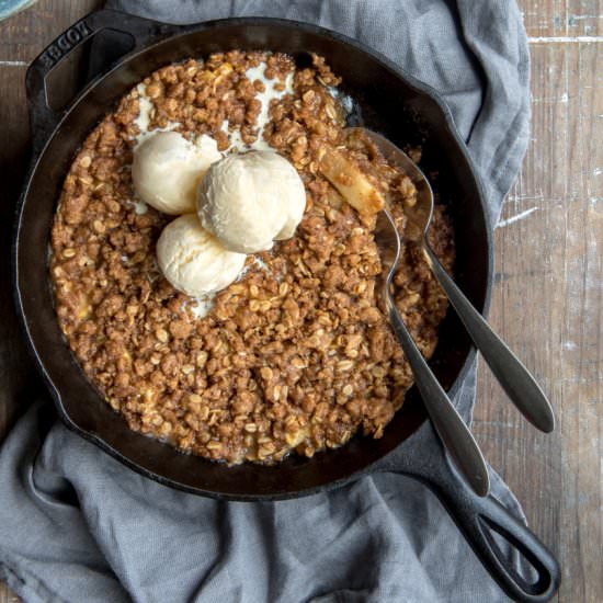 Skillet Apple Crisp for Two - Recipe photo by farmflavor