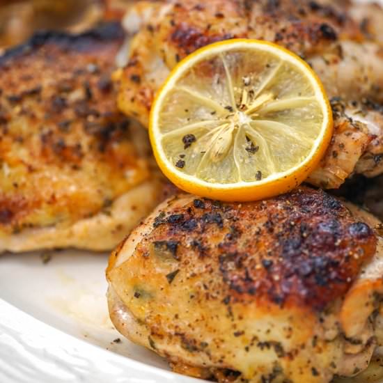 Lemon Pepper Chicken Thighs - Recipe photo by Thyme of Season