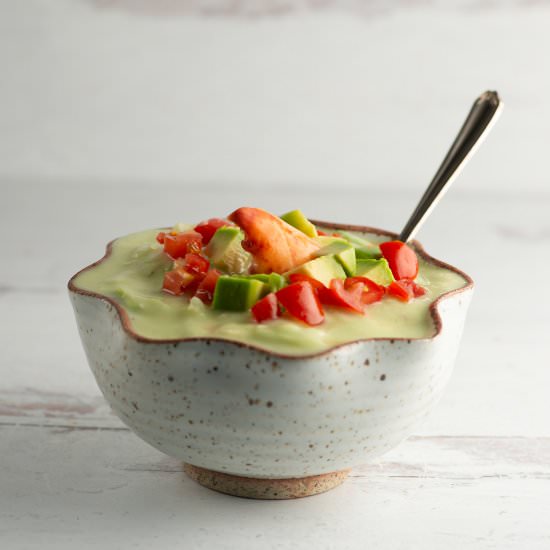 Cool Cucumber Avocado Soup! - Recipe photo by Framed Cooks