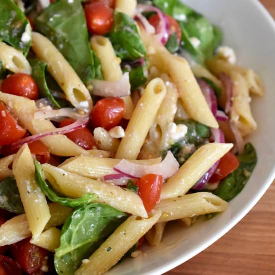Spinach Pasta Salad - Recipe photo by thisdelicioushouse