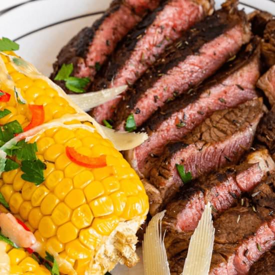 Simple Grilled Balsamic Steak - Recipe photo by MoreWithLessToday