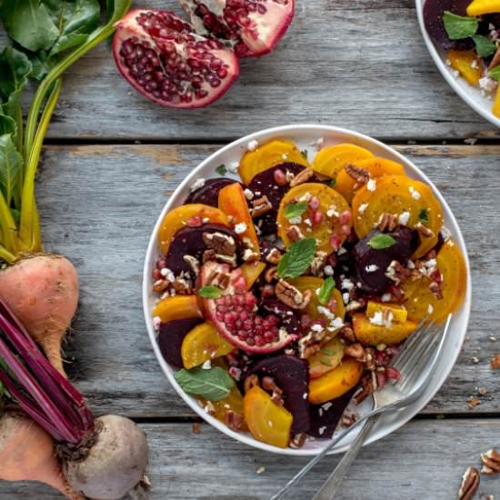 Roasted Beet Salad with Pecans - Recipe photo by farmflavor