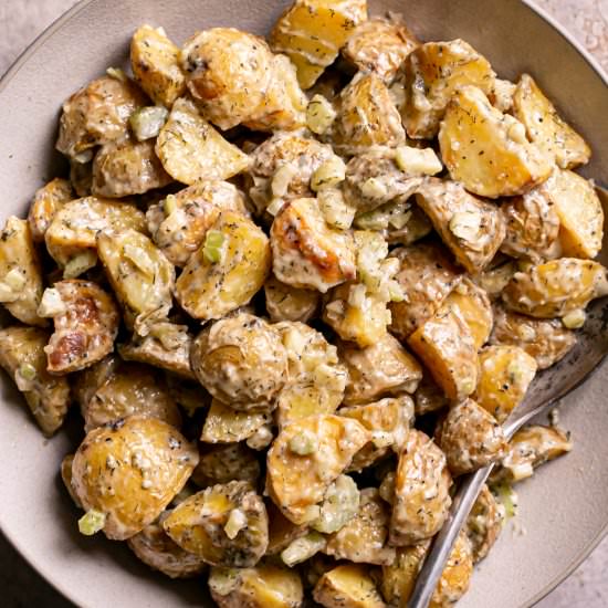 Roasted Caesar Potato Salad - Recipe photo by Healthy Little Vittles
