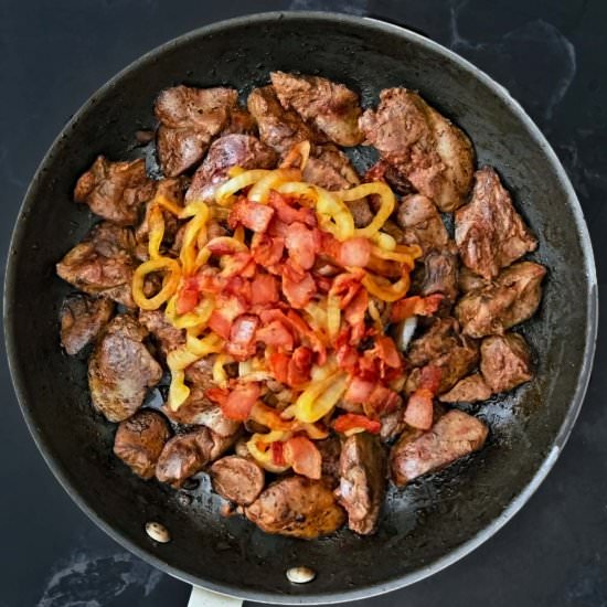 Chicken Livers, Onions, and Bacon - Recipe photo by maryobrien